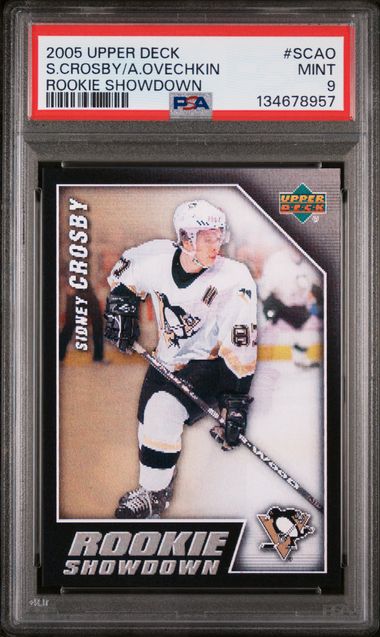 2005-06 Upper Deck Rookie Showdown #SCAO Sidney Crosby/Alexander Ovechkin PSA 9 (Rookie)