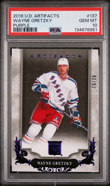 2018-19 Upper Deck Artifacts Purple #137 Wayne Gretzky #19/20 PSA 10
