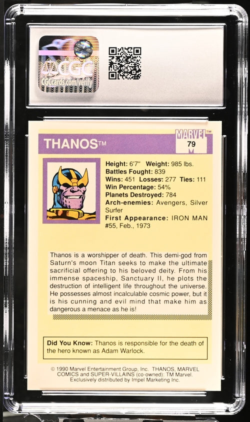 1990 Impel Marvel Universe Series 1 #79 Thanos CGC 8