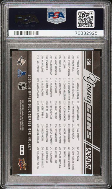 2015-16 Upper Deck #250 Connor McDavid/Sam Bennett PSA 9 (Rookie)