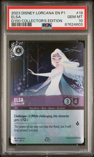 2023 Disney Lorcana D100 Collector's Edition #19 Elsa - Gloves Off PSA 10
