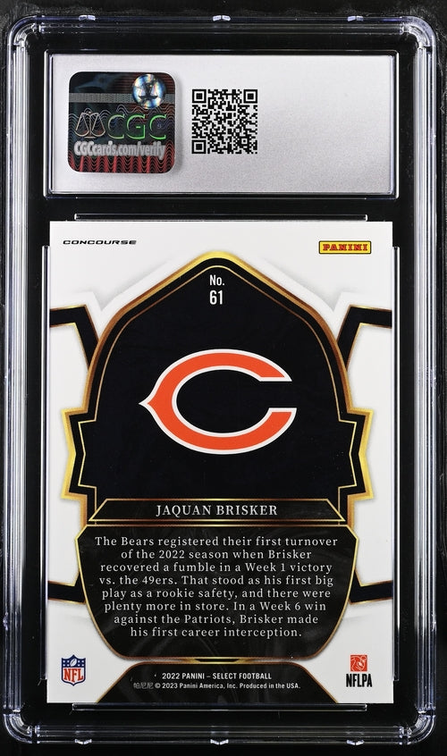 2022 Panini Select #61 Jaquan Brisker CGC 10 (Rookie)