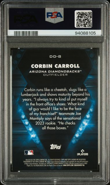 2023 Topps Chrome Update Diamond Dominance #DD8 Corbin Carroll PSA 10 (Rookie)