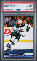 2023-24 Upper Deck #215 Brock Faber PSA 10 (Rookie) | Eastridge Sports Cards