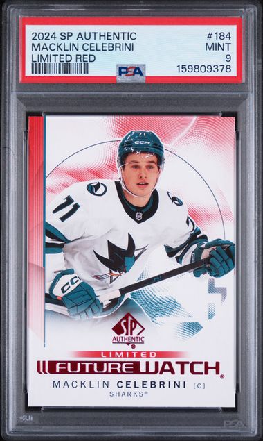 2024-25 SP Authentic Limited Red #184 Macklin Celebrini PSA 9 (Rookie)