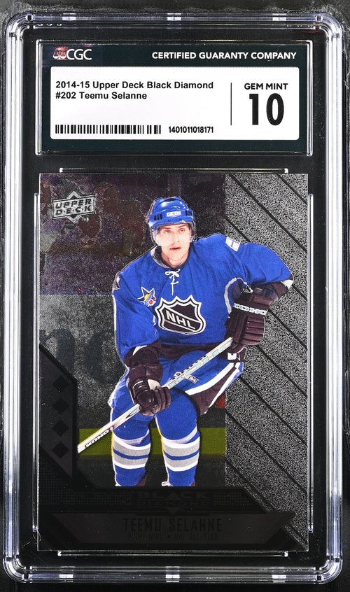 2014-15 Black Diamond #202 Teemu Selanne CGC 10