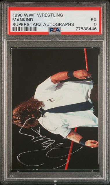 1998 WWF Wrestling Superstarz Autographs Mankind PSA 5