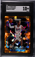 2021-22 Panini Prizm Orange Ice #255 Allen Iverson SGC 10