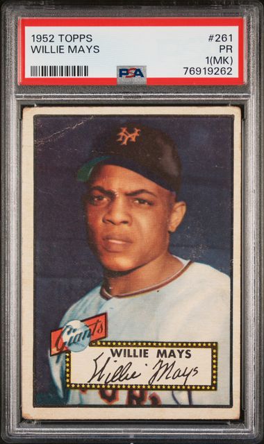 1952 Topps #261 Willie Mays PSA 1(MK)