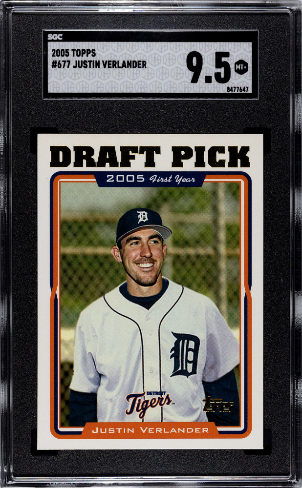 2005 Topps #677 Justin Verlander SGC 9.5 (Rookie)