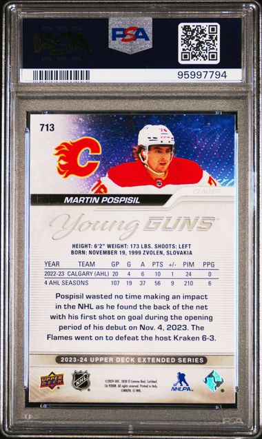 2023-24 Upper Deck Outburst #713 Martin Pospisil PSA 9 (Rookie)