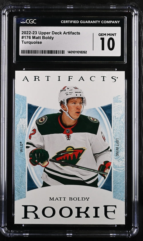 2022-23 Artifacts Turquoise #176 Matt Boldy CGC 10 (Rookie)
