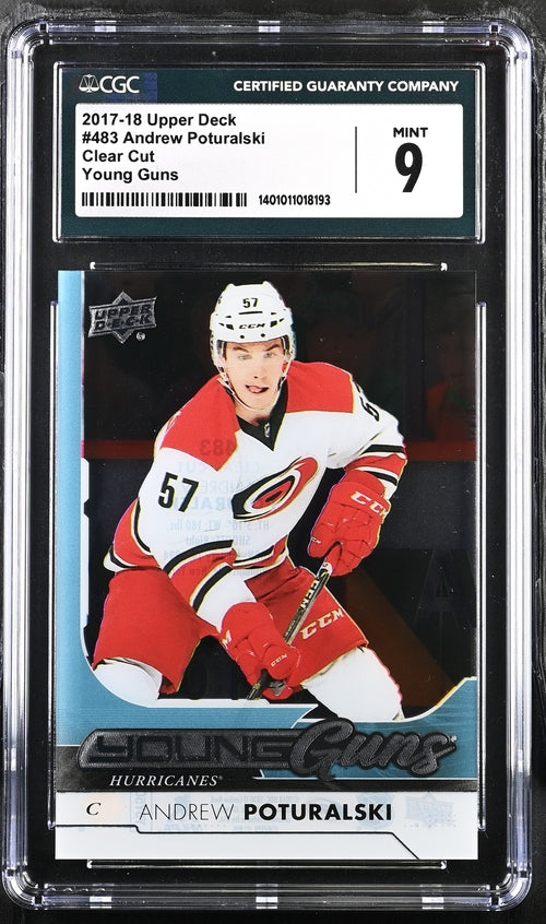 2017-18 Upper Deck Clear Cut #483 Andrew Poturalski CGC 9 (Rookie)