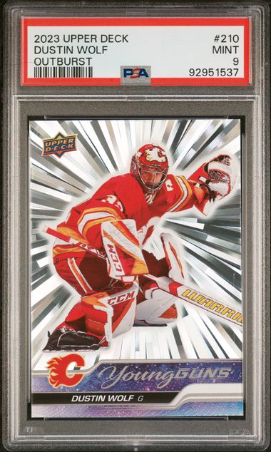 2023-24 Upper Deck Outburst #210 Dustin Wolf PSA 9 (Rookie)