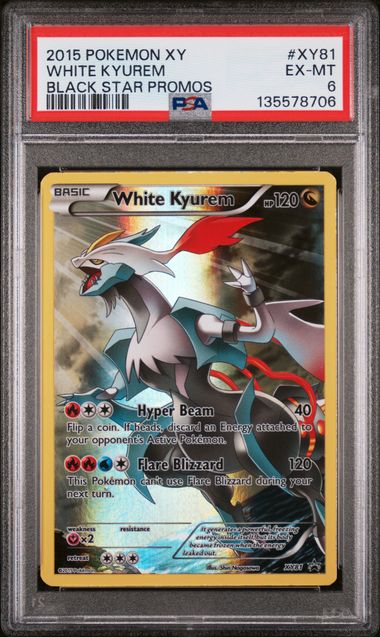 2015 Pokemon XY Black Star Promo #XY81 White Kyurem - Full Art PSA 6