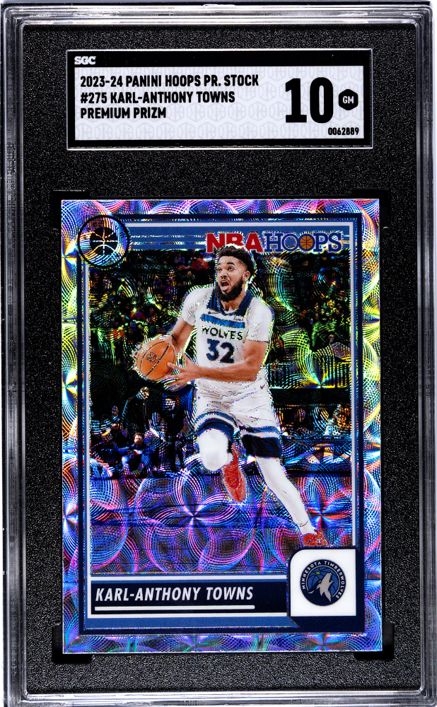 2023-24 Panini Hoops Premium Stock Premium Prizm #275 Karl-Anthony Towns SGC 10