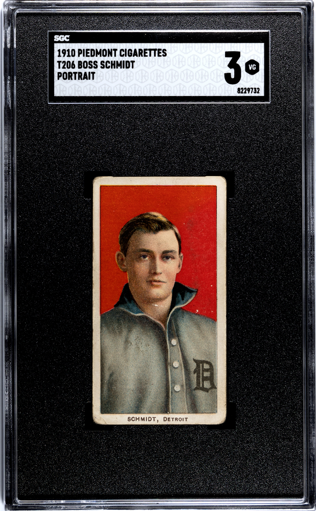 1910 T206 Piedmont Boss Schmidt Portrait SGC 3 | Eastridge Sports Cards