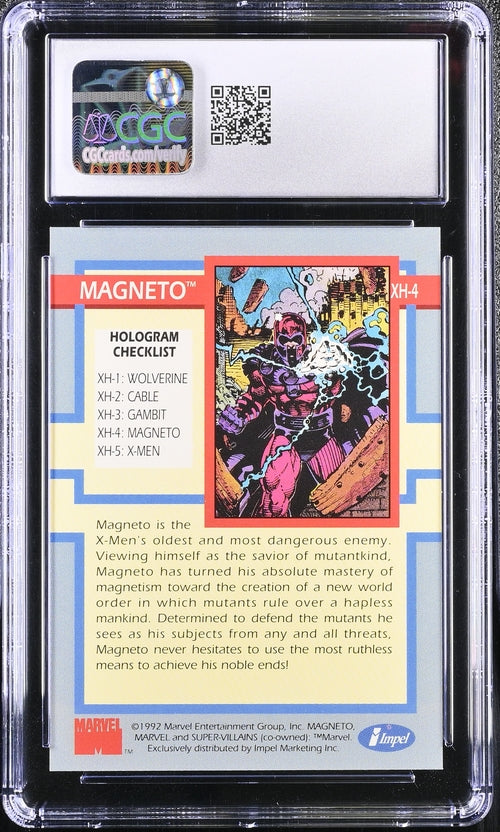1992 Impel X-Men Series 1 Hologram #XH-4 Magneto CGC 9