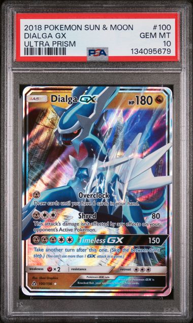 2018 Pokemon Ultra Prism #100 Dialga GX PSA 10
