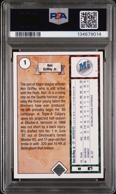 1989 Upper Deck #1 Ken Griffey Jr. PSA 8 (Rookie)