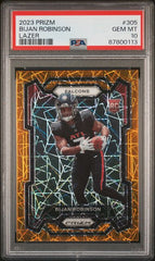 2023 Panini Prizm Prizms Orange Lazer #305 Bijan Robinson PSA 10 (Rookie) | Eastridge Sports Cards