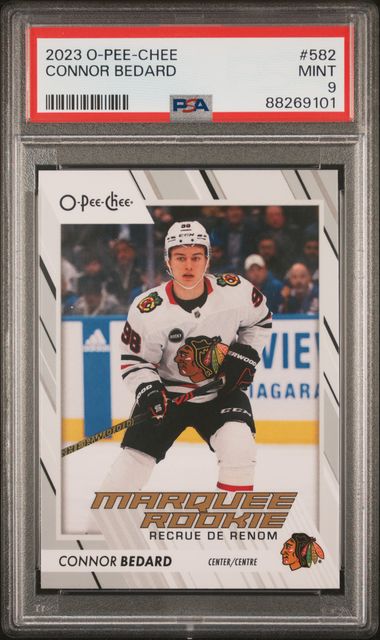 2023-24 O-Pee-Chee #582 Connor Bedard PSA 9 (Rookie)