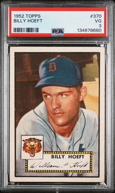 1952 Topps #370 Billy Hoeft PSA 3