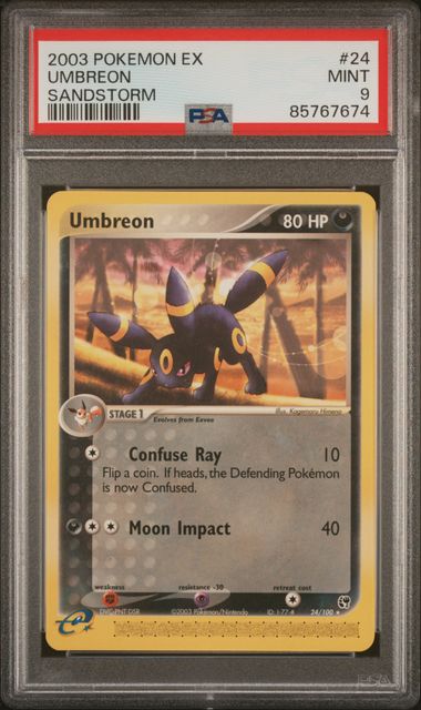 2003 Pokemon Sandstorm #24 Umbreon PSA 9