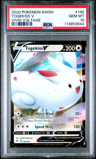 2020 Pokemon Vivid Voltage #140 Togekiss V PSA 10