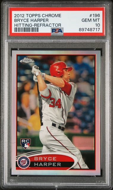 2012 Topps Chrome Refractor #196 Bryce Harper PSA 10 (Rookie)