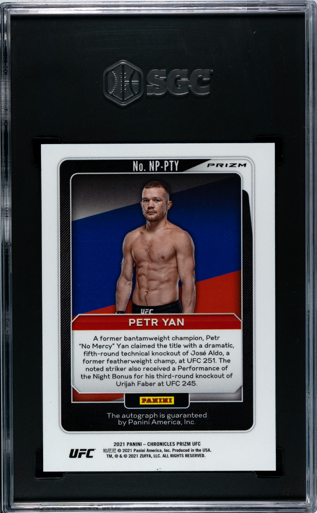 2021 Panini Chronicles Prizm UFC National Pride Signatures Red #NPPTY Petr Yan SGC 9.5 (Auto 10) | Eastridge Sports Cards