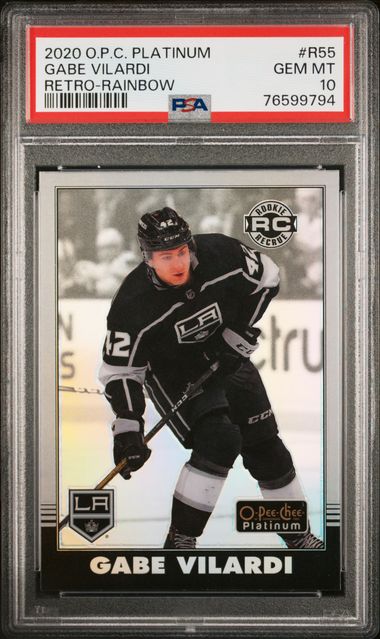 2020-21 O-Pee-Chee Platinum Retro Rainbow #R55 Gabe Vilardi PSA 10 (Rookie)