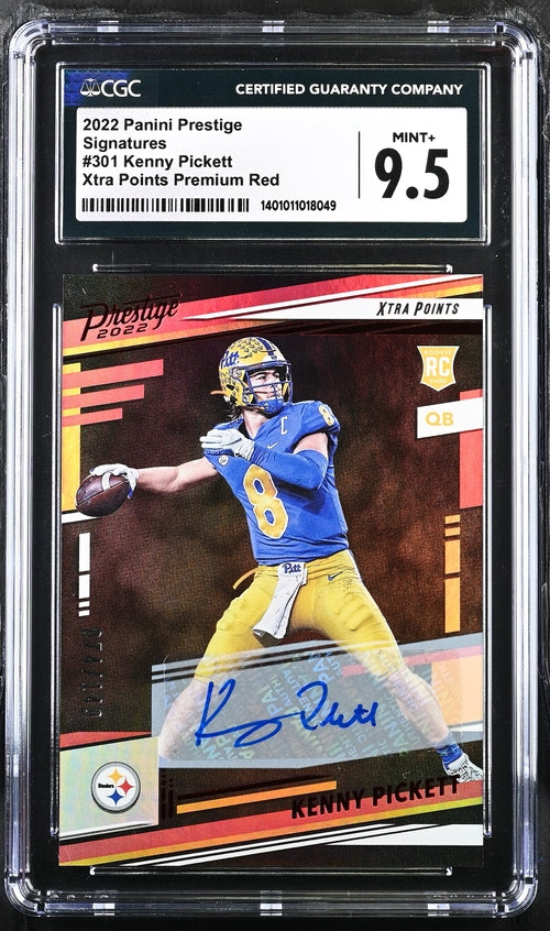 2022 Panini Prestige Signatures Xtra Points Premium Red #301 Kenny Pickett #074/149 CGC 9.5 (Auto 10) (Rookie)