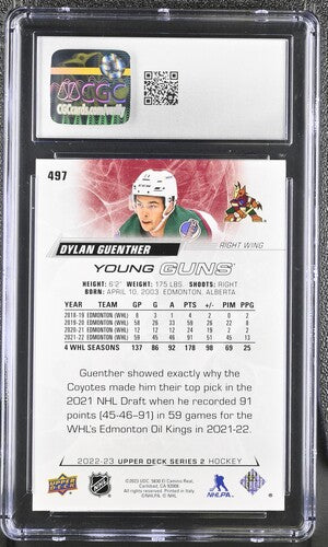 2022-23 Upper Deck #497 Dylan Guenther CGC 9 (Rookie)