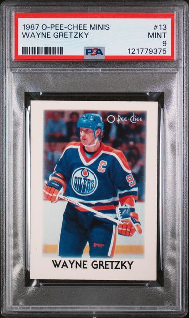 1987-88 O-Pee-Chee Minis #13 Wayne Gretzky PSA 9
