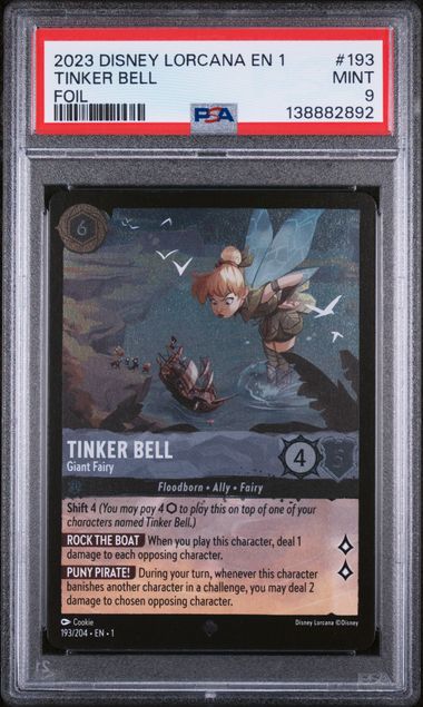 2023 Disney Lorcana The First Chapter #193 Tinker Bell - Giant Fairy PSA 9