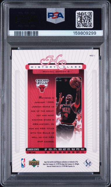 1999-00 Upper Deck History Class #HC1 Michael Jordan PSA 9