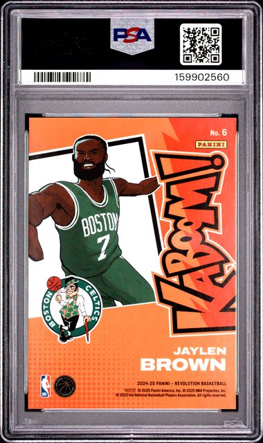 2024-25 Panini Revolution Kaboom! Horizontal #6 Jaylen Brown PSA 9