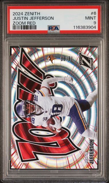 2024 Zenith Zoom Red #6 Justin Jefferson #39/99 PSA 9