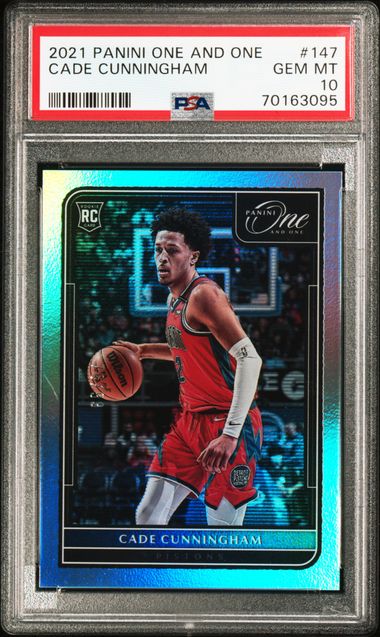 2021-22 Panini One and One #147 Cade Cunningham #76/99 PSA 10 (Rookie)