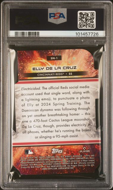 2024 Topps Cosmic Chrome Stella Nova #SN1 Elly De La Cruz PSA 8 (Rookie) | Eastridge Sports Cards