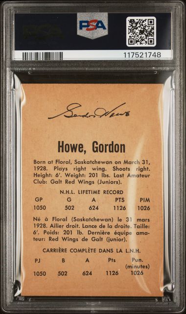 1962-63 Parkhurst #31 Gordie Howe PSA 5