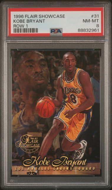 1996-97 Flair Showcase Row 1 #31 Kobe Bryant PSA 8 (Rookie)