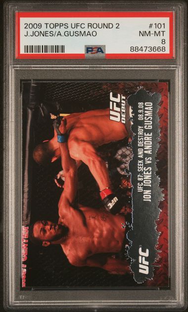 2009 Topps UFC #101 Jon Jones RC vs. Andre Gusmao PSA 8 (Rookie) | Eastridge Sports Cards