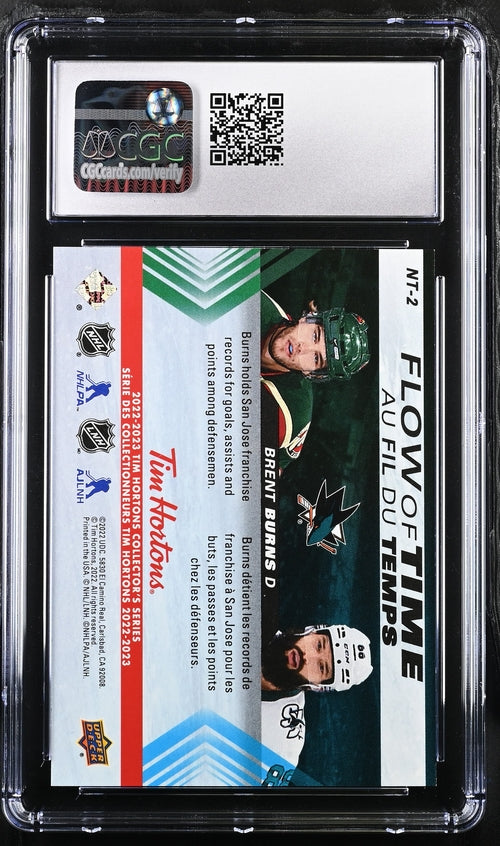 2022-23 Upper Deck Tim Hortons Flow of Time #NT-2 Brent Burns CGC 9.5