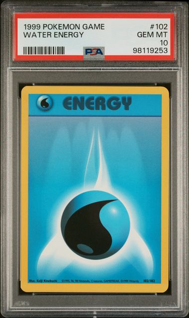 1999 Pokemon Base Set Unlimited #102 Water Energy PSA 10
