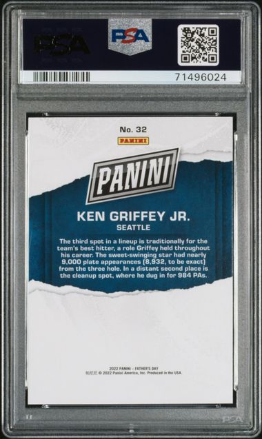 2022 Panini Father's Day #32 Ken Griffey Jr. PSA 9