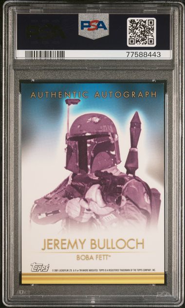 2001 Topps Star Wars Evolution Autographs Jeremy Bulloch PSA 9