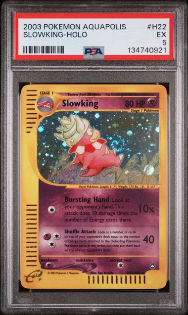 2003 Pokemon Aquapolis #H22 Slowking - Holo PSA 5