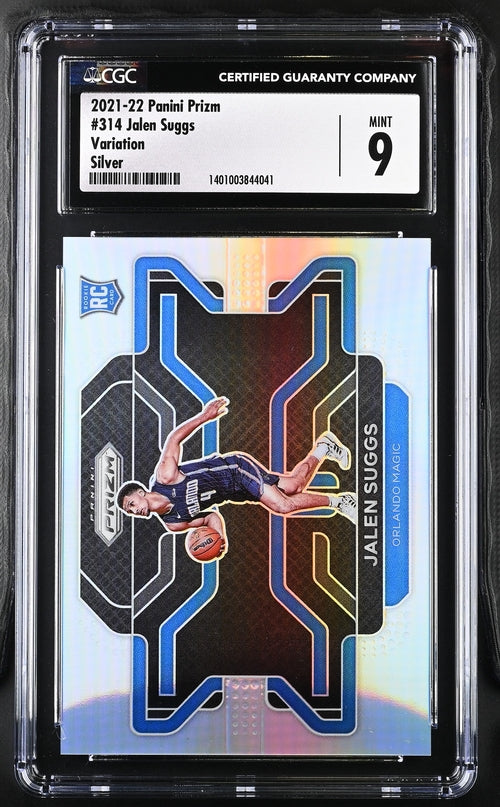 2021-22 Panini Prizm Variation SIlver #314 Jalen Suggs CGC 9 (Rookie)